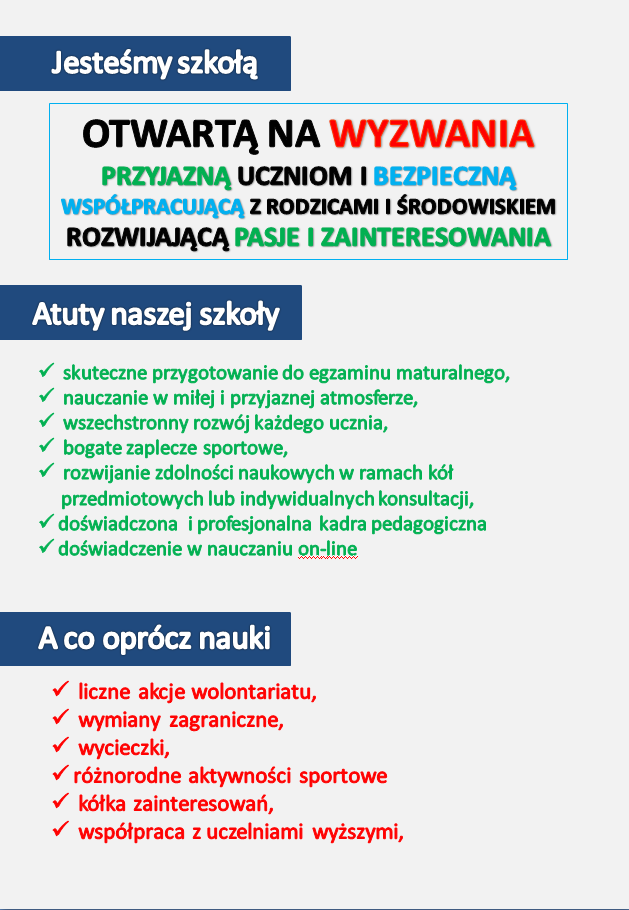 Rekrutacja – I Liceum Ogólnokształcące